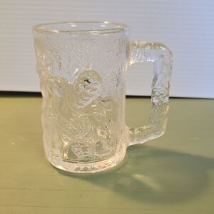 McDonalds 1995 BATMAN FOREVER "Robin" Collectors Clear Glass Mug